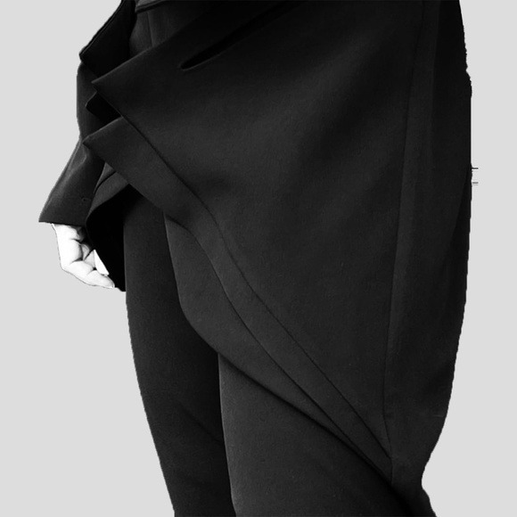 Black  trousers Pants with adjustable bands - Picture 1 of 6
